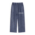 "OLD ENGLISH" Straight-Leg Pants (Acid Washed Blue)