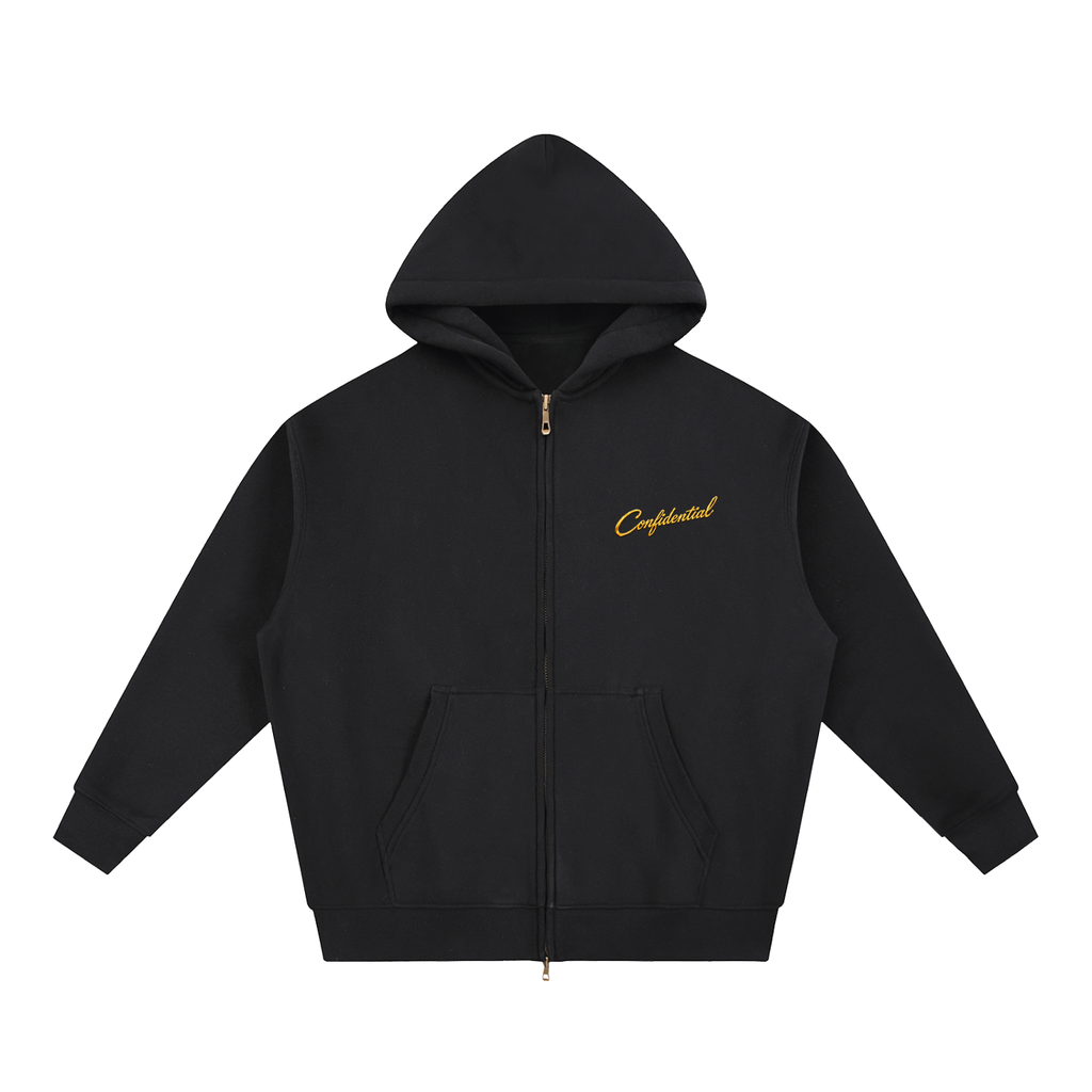 "DIAMOND EYE$" Zip-Up  Boxy Hoodie