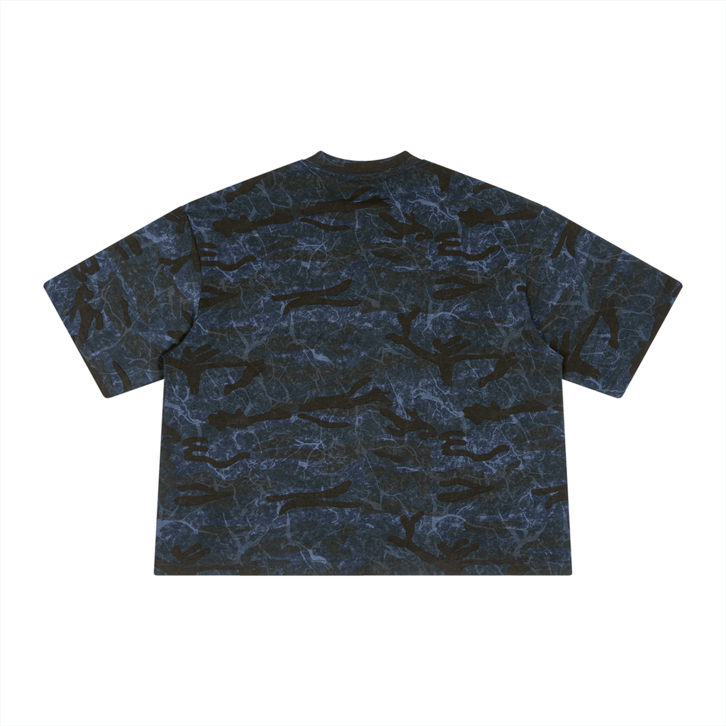 "BLUE CAMO" Essential Boxy T-Shirt