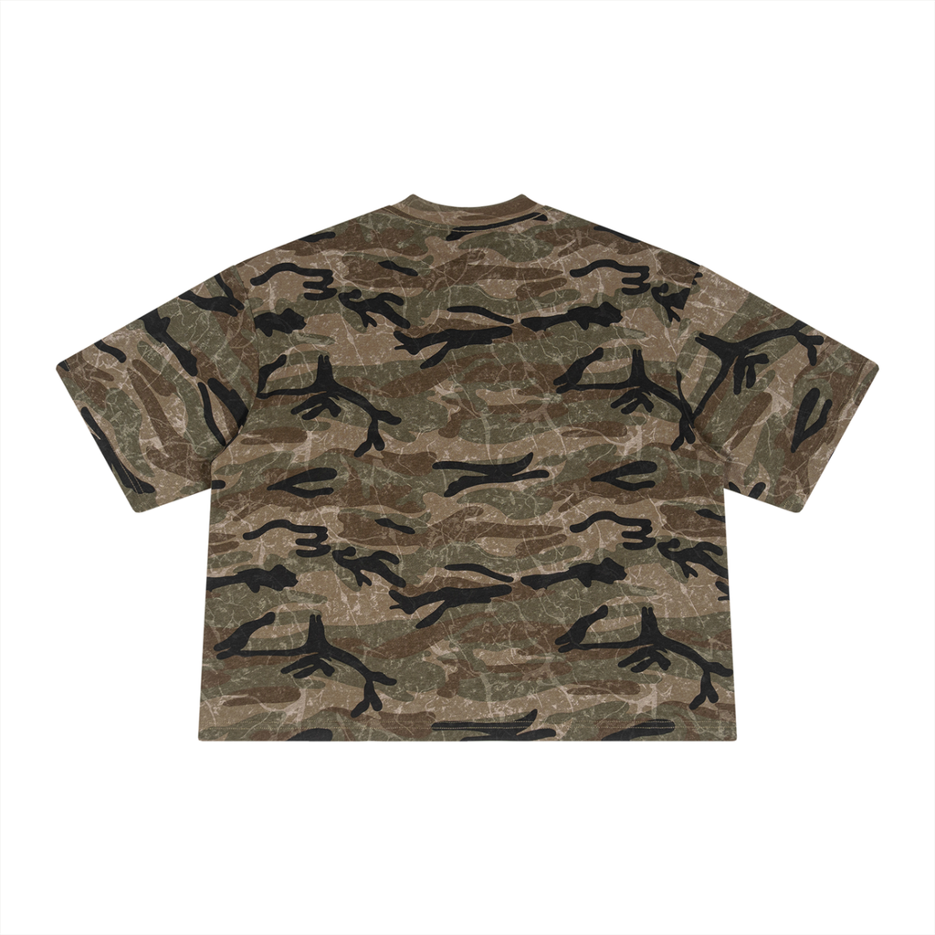 "GREEN CAMO" Essential Boxy T-Shirt