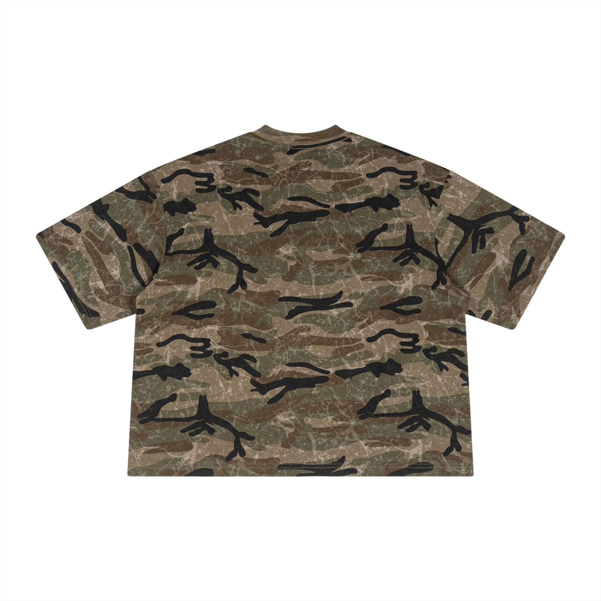 "GREEN CAMO" Essential Boxy T-Shirt