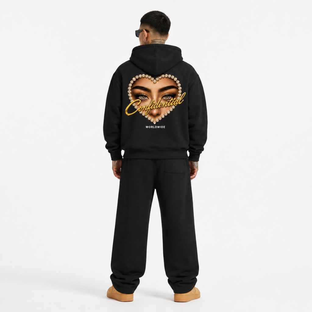 "DIAMOND EYE$" Straight-Leg Sweatpants