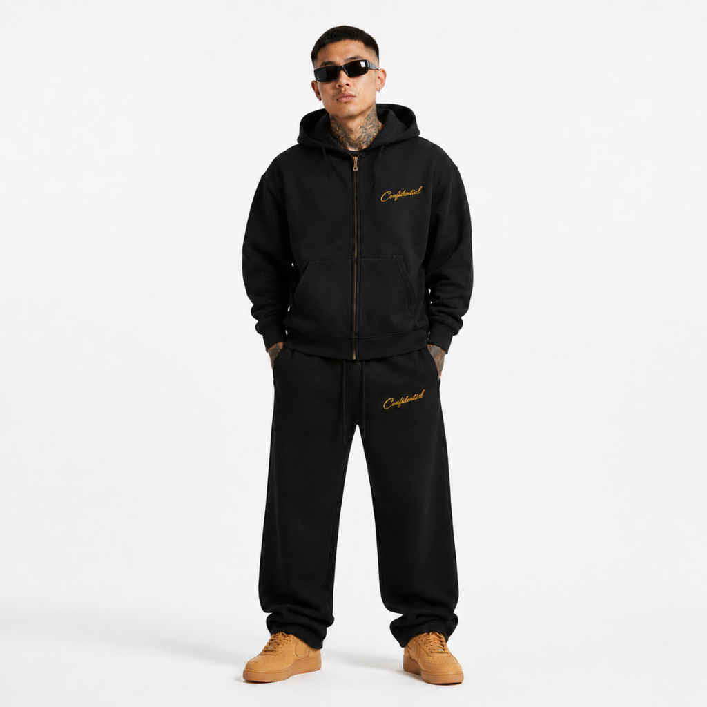 "DIAMOND EYE$" Straight-Leg Sweatpants