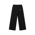 "SCROLL" Raw Hem Sweatpants (Black)