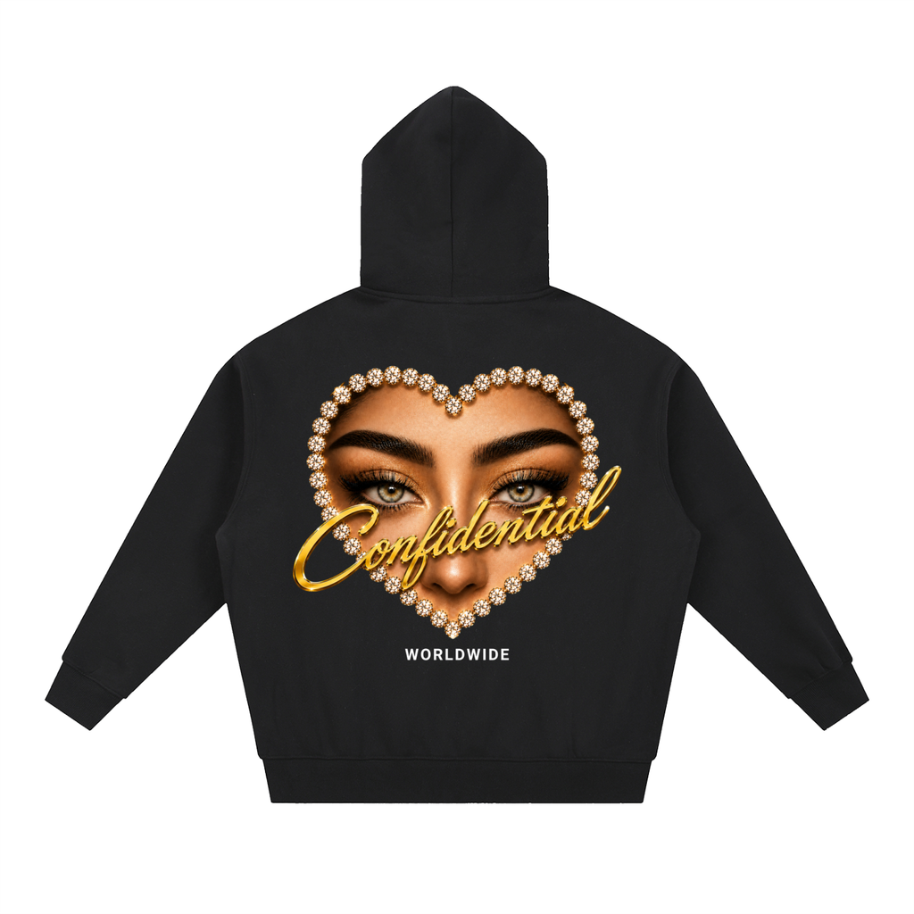 "DIAMOND EYE$" Zip-Up  Boxy Hoodie