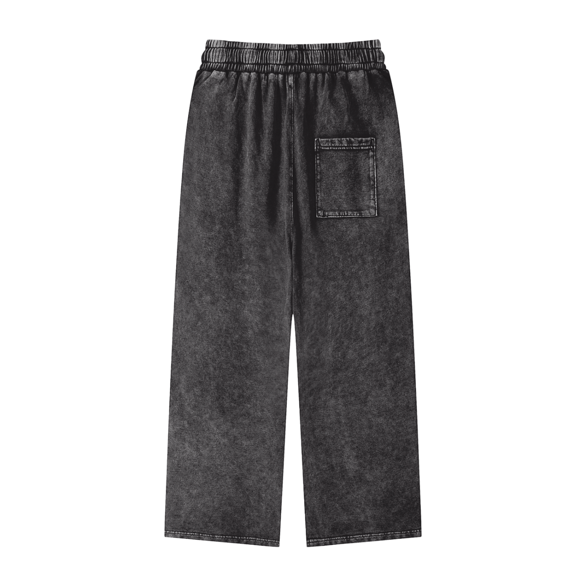 "OLD ENGLISH" Straight-Leg Pants (Acid Washed Black)